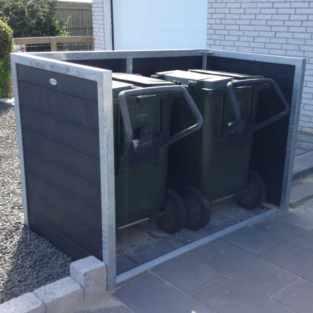 Dobbelt skraldespandsskjuler Classic sort