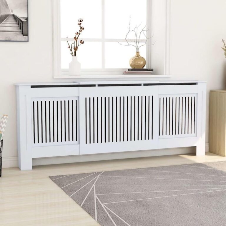 Radiatorskjuler 205 cm MDF hvid