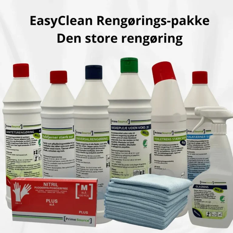Rengøringspakken Den Store pakke af rengøringsprodukter EasyClean sæber og rengøringsmidler