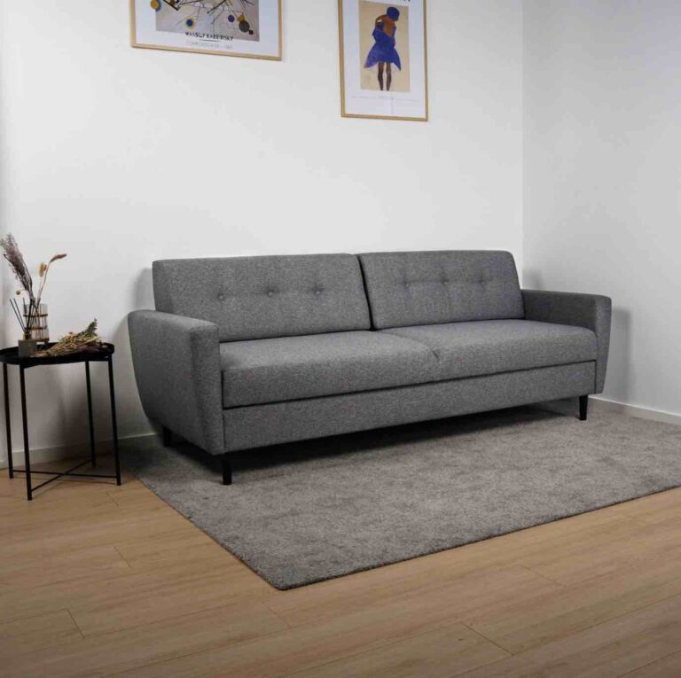 München Sovesofa med opbevaring | Grå sovesofa med magasin